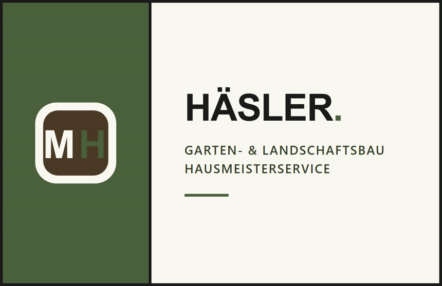 Visitenkarte Gala-Bau Häsler, Vorderseite