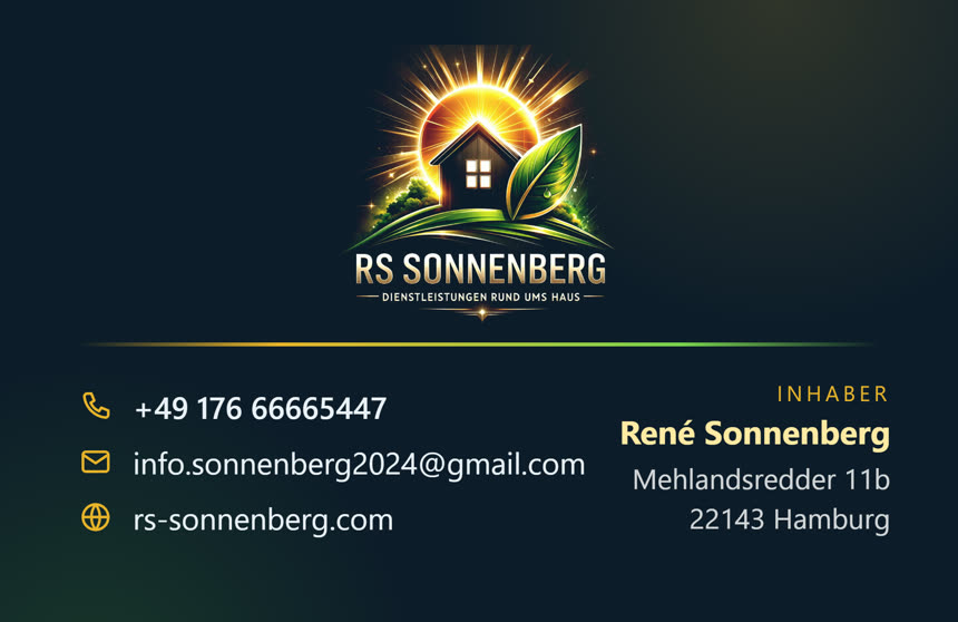 Visitenkarte RS Sonnenberg, Vorderseite